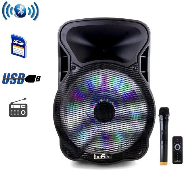 Alt view image 10 of 17 - Befree Sound BFS-5800 15 in. Bluetooth Rechargeable Party Speaker with Illuminating Light