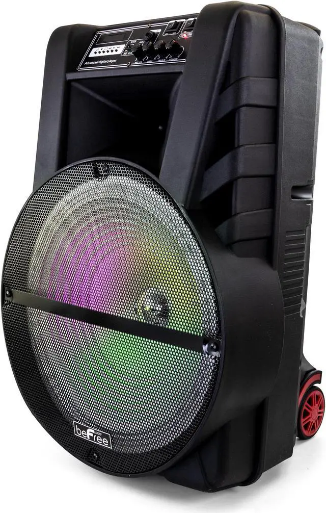 Alt view image 4 of 10 - beFree Sound 15 Inch Bluetooth Portable Rechargeable Party Speaker with LED Lights