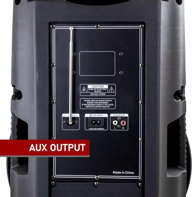 Alt view image 8 of 10 - beFree Sound 15 Inch Bluetooth Portable Rechargeable Party Speaker with LED Lights