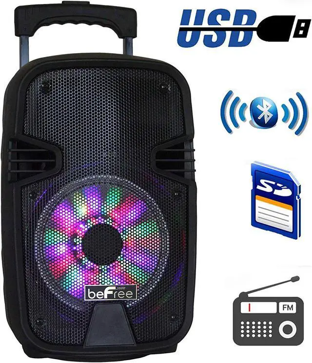 Alt view image 13 of 19 - Befree Sound 8 Inch 400 Watts Bluetooth Portable Party Speaker with USB, SD Input and Reactive Lights (BFS-3000)