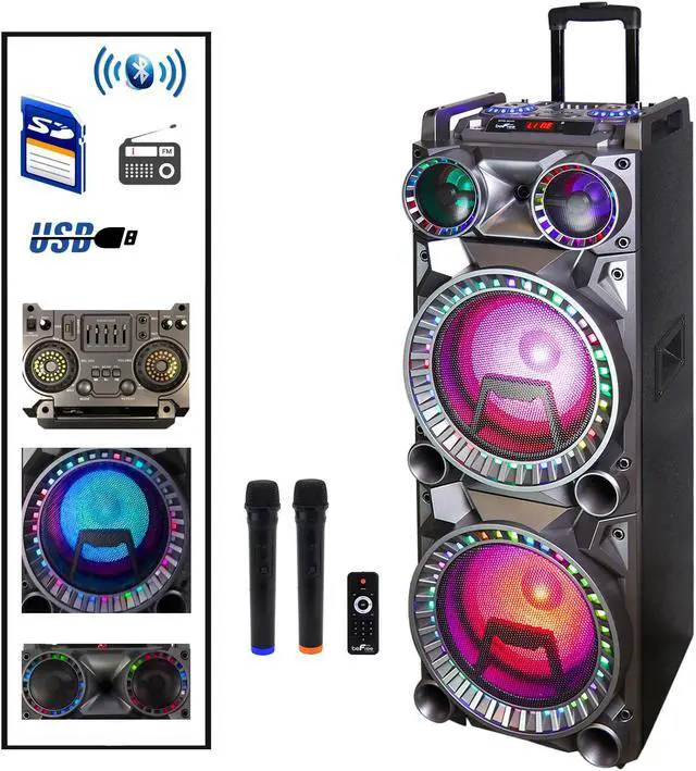 Alt view image 2 of 8 - BeFree Sound BFS-K10 Subwoofer Bluetooth Portable Party Speaker