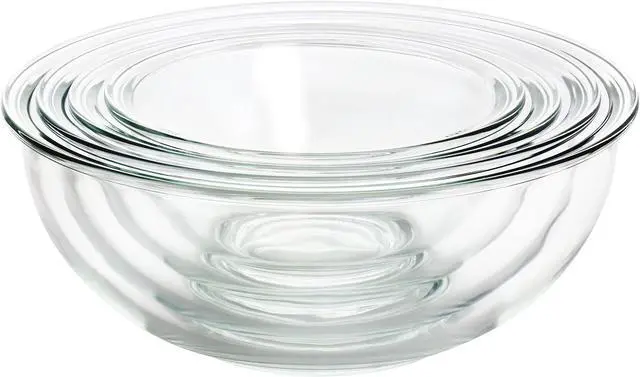 Alt view image 2 of 5 - Martha Stewart 4 Piece Glass Nesting Bowl Set