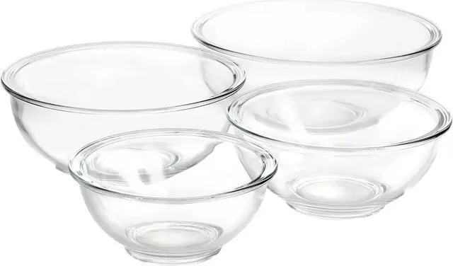 Main image of Martha Stewart 4 Piece Glass Nesting Bowl Set