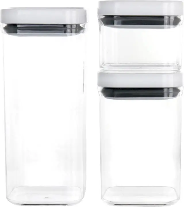 Alt view image 2 of 6 - Martha Stewart Siobhan 3 Piece Acrylic Storage Container Set