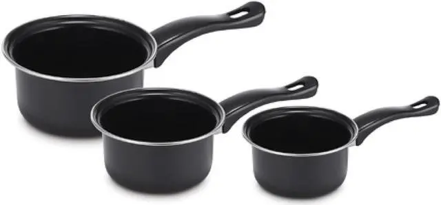 Alt view image 3 of 8 - Brentwood Appliances BSP-161820 3-Piece Carbon Steel Saucepan Set