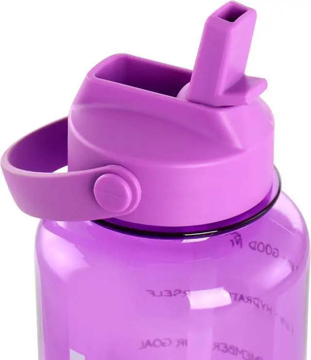 Alt view image 3 of 7 - Gibson Home Brever 50oz Hydrate Yourself Hourly Motivation Water Bottle in Purple