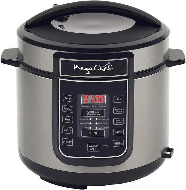 Alt view image 3 of 8 - MEGACHEF MCPR100A Quart Digital Pressure Cooker with 14 Pre-set Multi Function
