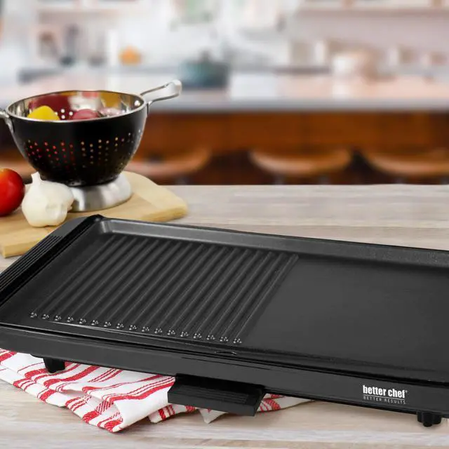Alt view image 4 of 5 - Better Chef 2 in 1 Family Size Electric Counter Top Grill/Griddle