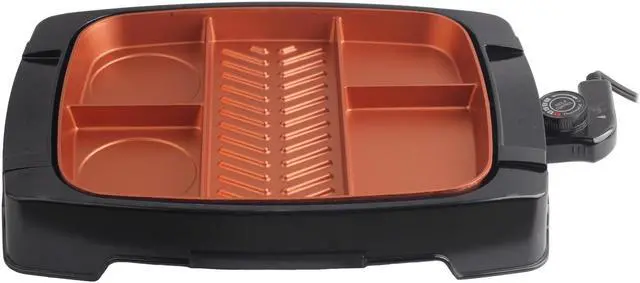 Alt view image 3 of 9 - Brentwood 945110411M Multiportion Nonstick Electric Indoor Grill