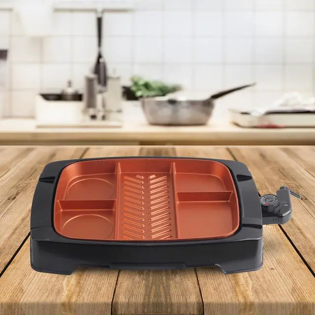 Alt view image 9 of 9 - Brentwood 945110411M Multiportion Nonstick Electric Indoor Grill