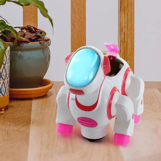 Alt view image 7 of 7 - Vivitar Robo Dancing Robot Dog in Pink