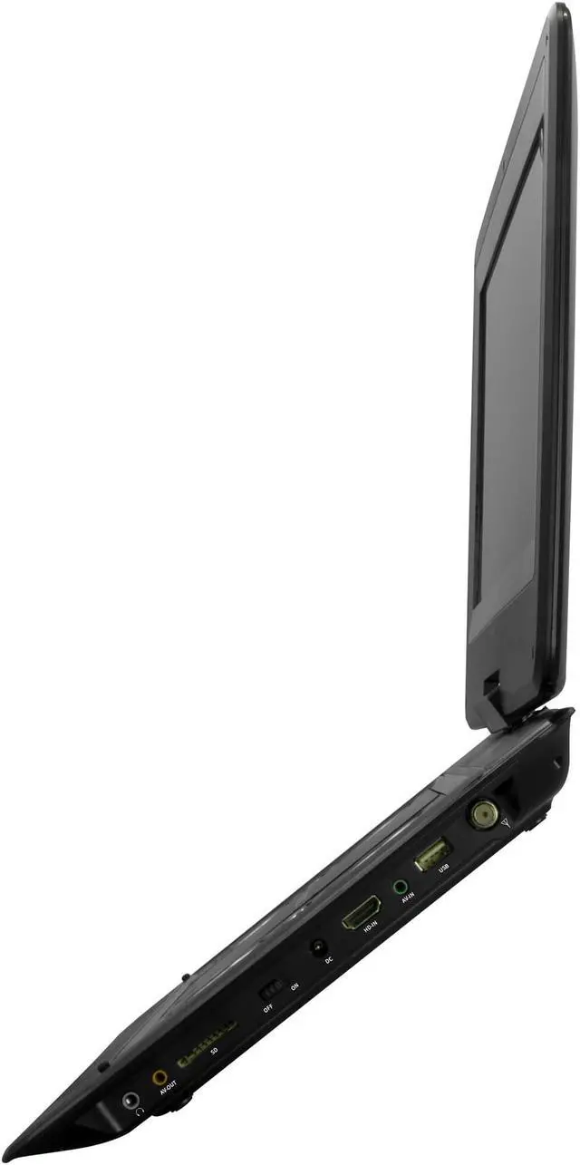 Alt view image 3 of 8 - Trexonic 12.5 Inch Portable TV+DVD Player with Color TFT LED Screen and USB/HD/AV Inputs