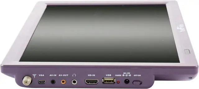 Alt view image 5 of 7 - beFree Sound Portable Rechargeable 14 Inch LED TV with HDMI, SD/MMC, USB, VGA, AV In/Out and Built-in Digital Tuner in Purple