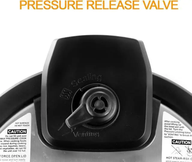 Alt view image 9 of 10 - Megachef MCPR-6100 6 qt. Electric Digital Pressure Cooker with Lid, Stainless Steel