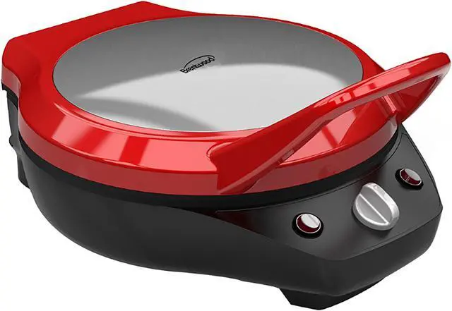 Main image of Brentwood 1200 Watt 12 Inch Non Stick Pizza Maker and Grill in Red