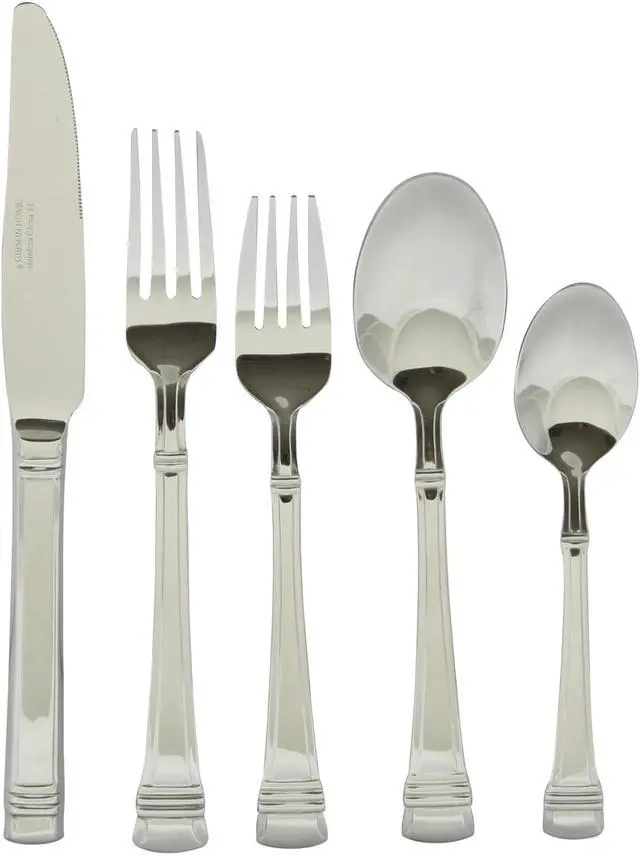 Alt view image 6 of 8 - Gibson Cordell 20 Piece Flatware Set