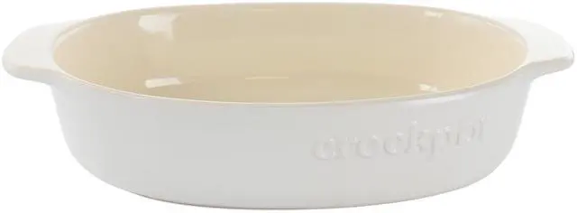Main image of Crock Pot Artisan 2.5 Quart Oval Stoneware Casserole in White