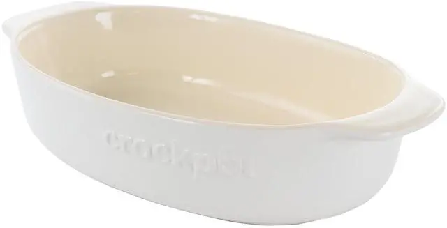 Alt view image 2 of 5 - Crock Pot Artisan 2.5 Quart Oval Stoneware Casserole in White