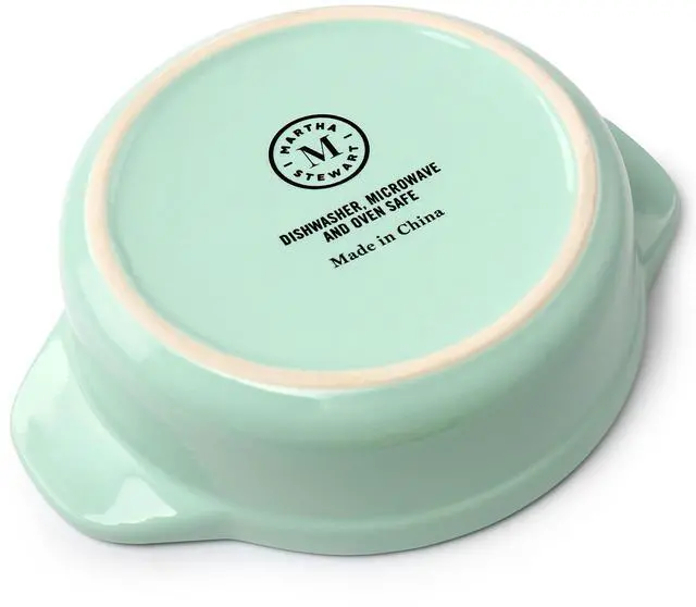Alt view image 5 of 6 - Martha Stewart Stoneware Round Mini Casserole with Lid in Mint