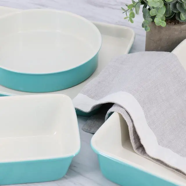 Alt view image 6 of 6 - Martha Stewart Everyday Color Bake 4 Piece Nonstick Carbon Steel Bakeware Set in Teal