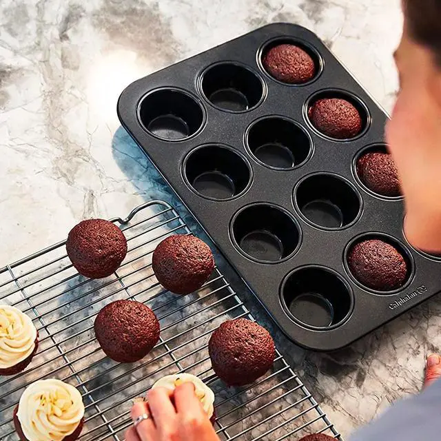 Alt view image 5 of 6 - Calphalon Nonstick Bakeware, Cupcake/Muffin Pan, 12-cup