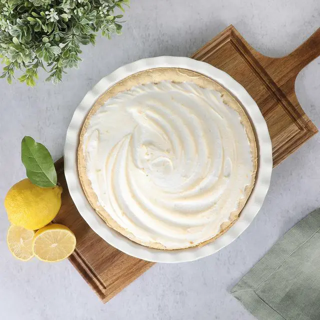 Alt view image 4 of 5 - Martha Stewart Vanowen 9 Inch Round Scalloped Edge Stoneware Pie Pan in Blue