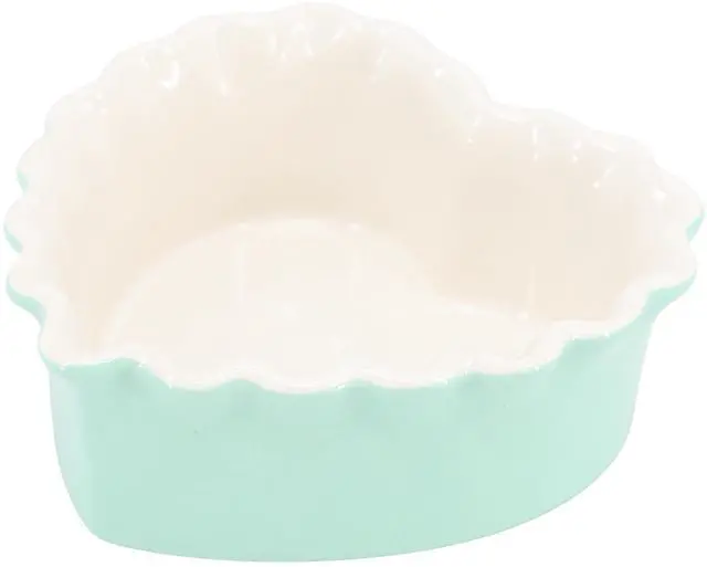 Alt view image 2 of 6 - Martha Stewart Hartley 6 Piece 4.1 Inch Stoneware Heart Shape Baker Set in Blue