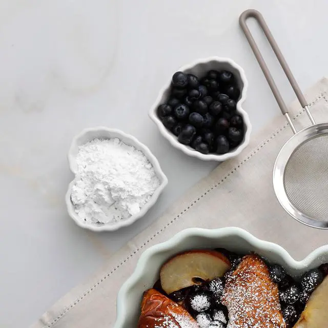 Alt view image 6 of 6 - Martha Stewart Hartley 6 Piece 4.1 Inch Stoneware Heart Shape Baker Set in Blue