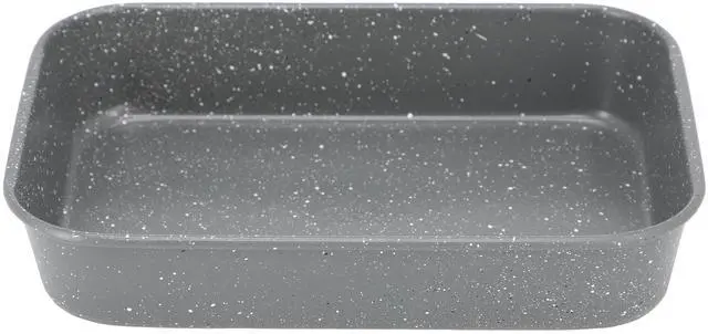 Alt view image 3 of 7 - Oster Greystone 4 Piece Nonstick Carbon Steel Toaster Oven Bakeware Set in Speckled Grey