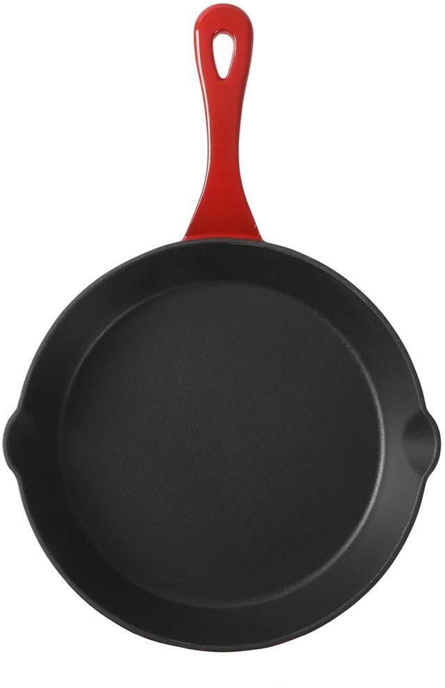 Alt view image 2 of 6 - Crock-Pot Artisan 8 Inch Enameled Cast Iron Round Skillet in Gradient Red