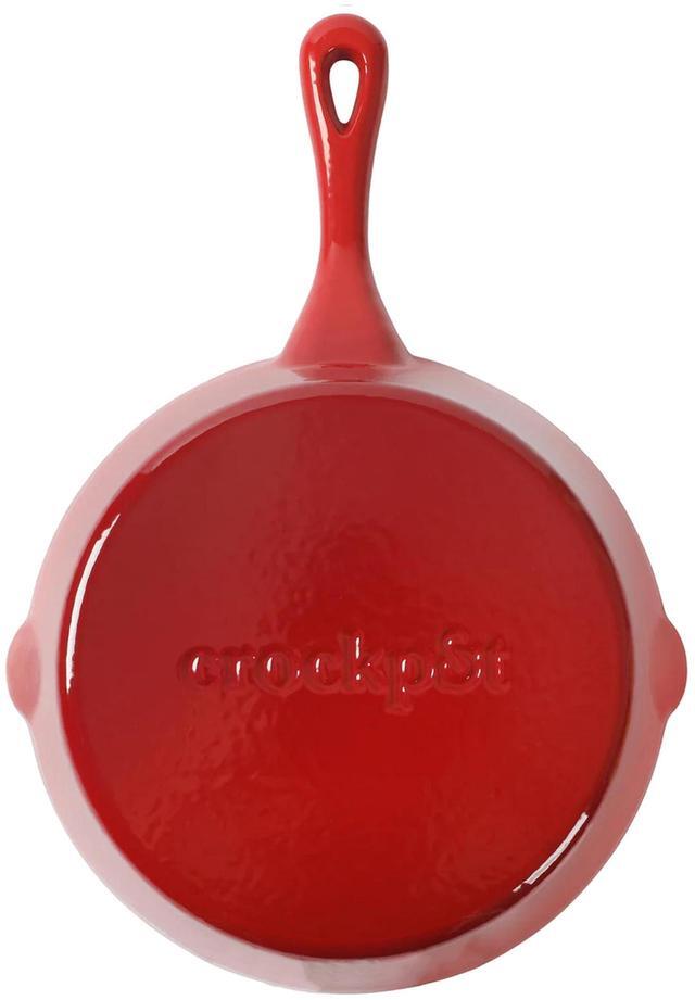 Alt view image 3 of 6 - Crock-Pot Artisan 8 Inch Enameled Cast Iron Round Skillet in Gradient Red