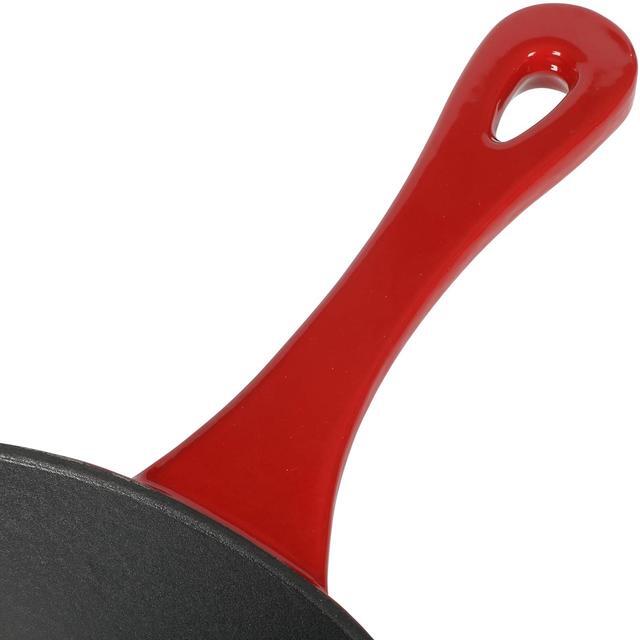 Alt view image 5 of 6 - Crock-Pot Artisan 8 Inch Enameled Cast Iron Round Skillet in Gradient Red