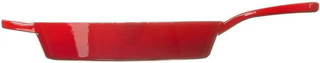 Alt view image 4 of 6 - Crock-Pot Artisan 10 Inch Enameled Cast Iron Round Skillet in Gradient Red