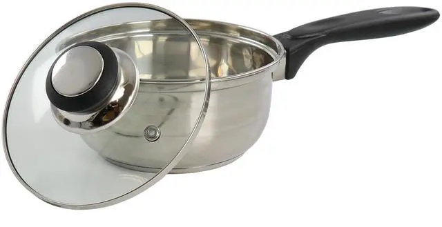 Alt view image 5 of 6 - Gibson Home Lybra 7 Piece Two Tone Polished Stainless Steel Cookware Set