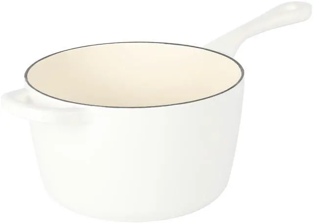 Alt view image 2 of 6 - Crock-Pot Artisan 3 Quart Enameled Cast Iron Saucepan with Lid in Linen and Gold