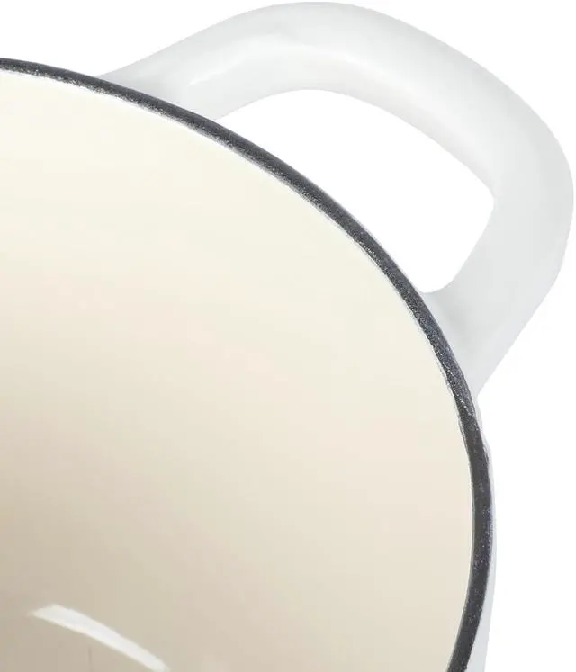 Alt view image 3 of 6 - Crock-Pot Artisan 3 Quart Enameled Cast Iron Saucepan with Lid in Linen and Gold