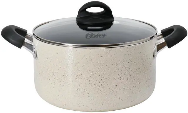 Main image of Oster Clairborne 6 Quart Aluminum Nonstick Dutch Oven with Lid in Sand