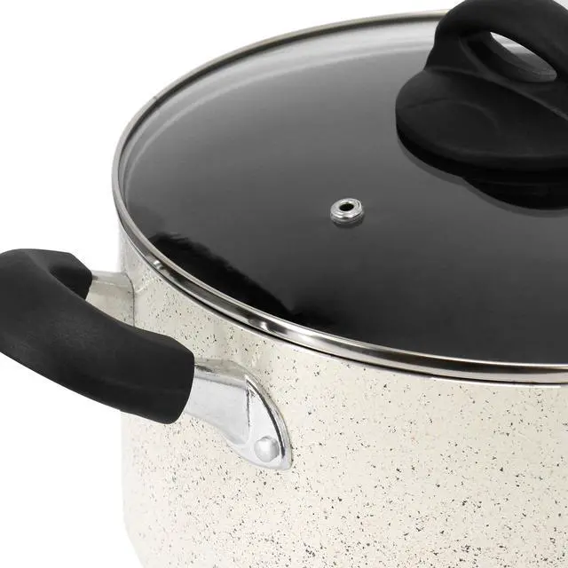 Alt view image 3 of 5 - Oster Clairborne 6 Quart Aluminum Nonstick Dutch Oven with Lid in Sand