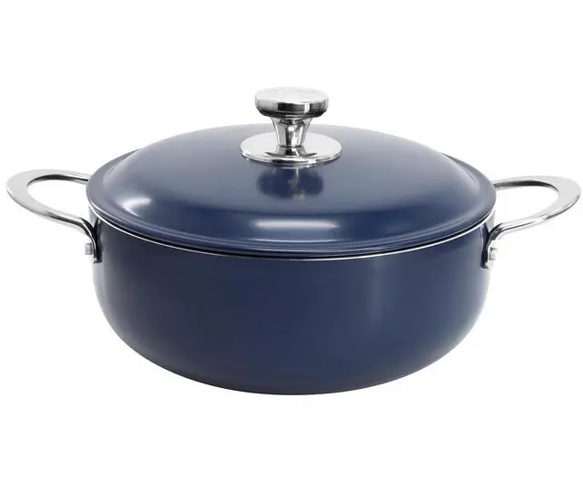 Main image of Oster Cartagena 3.8 Quart Nonstick Aluminum Caldero with Lid in Dark Blue