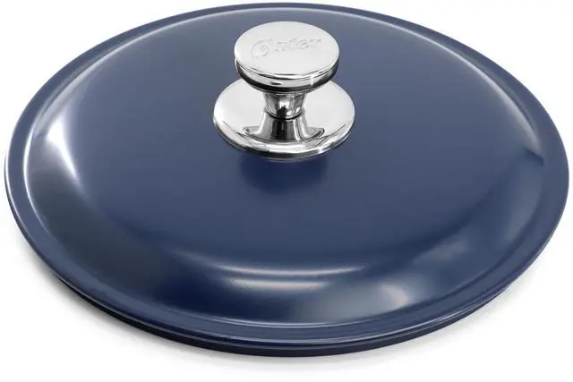 Alt view image 4 of 6 - Oster Cartagena 3.8 Quart Nonstick Aluminum Caldero with Lid in Dark Blue