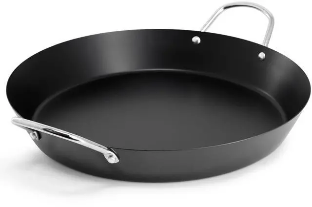 Alt view image 2 of 4 - Oster Smithfire 16 Inch Nonstick Carbon Steel Paella Pan in Dark Gray