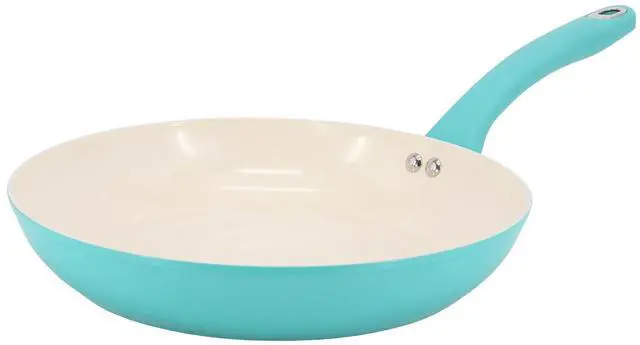 Alt view image 5 of 7 - Martha Stewart Everyday Rexford 8 Piece Ceramic Nonstick Aluminum Cookware Set in Teal