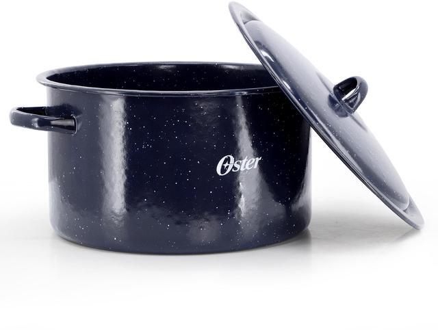 Alt view image 2 of 5 - Oster Castillo 11 Quart Enamel on Steel Stock Pot with Lid in Blue