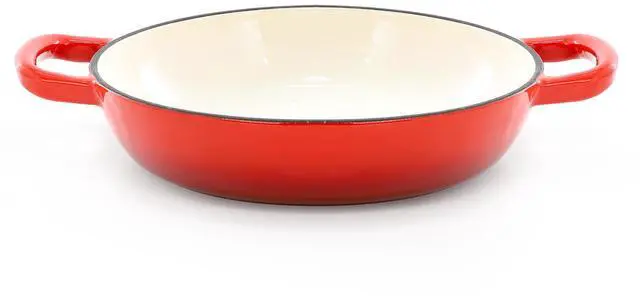 Alt view image 4 of 7 - MegaChef 6 Quart Enameled Cast Iron Bread Pot in Red with Baking Mat
