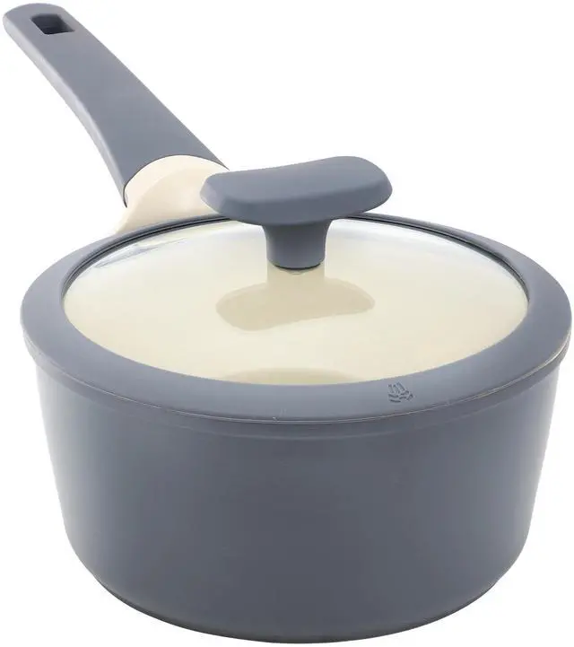 Main image of Oster Rooney 2 Quart Ceramic Nonstick Aluminum Saucepan in Gray with Lid