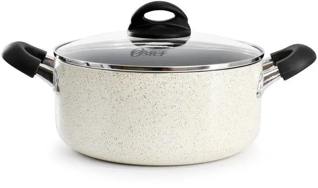 Alt view image 2 of 8 - Oster Clairborne 7 Piece Nonstick Aluminum Cookware and Kitchen Tool Set in Linen