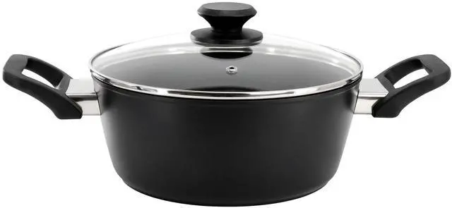 Alt view image 2 of 8 - Oster Connelly 7 Piece Textured Nonstick Aluminum Cookware Set in Black