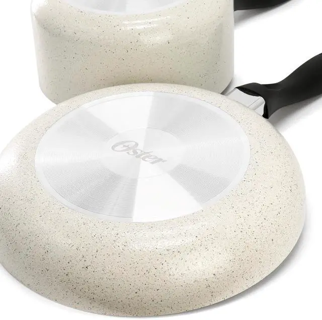 Alt view image 7 of 8 - Oster Clairborne 7 Piece Nonstick Aluminum Cookware and Kitchen Tool Set in Linen