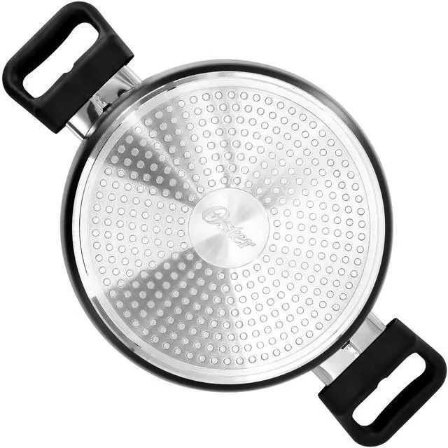Alt view image 6 of 8 - Oster Connelly 7 Piece Textured Nonstick Aluminum Cookware Set in Black