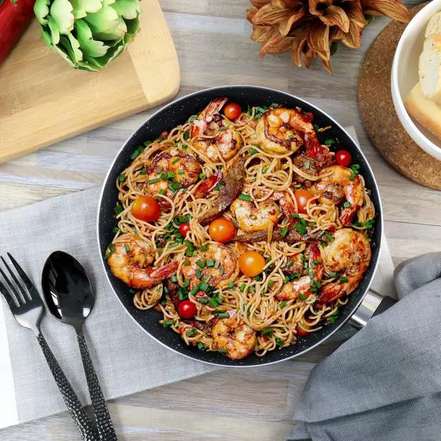Alt view image 5 of 6 - Oster Luneta 8 Inch Aluminum Nonstick Frying Pan in Grey